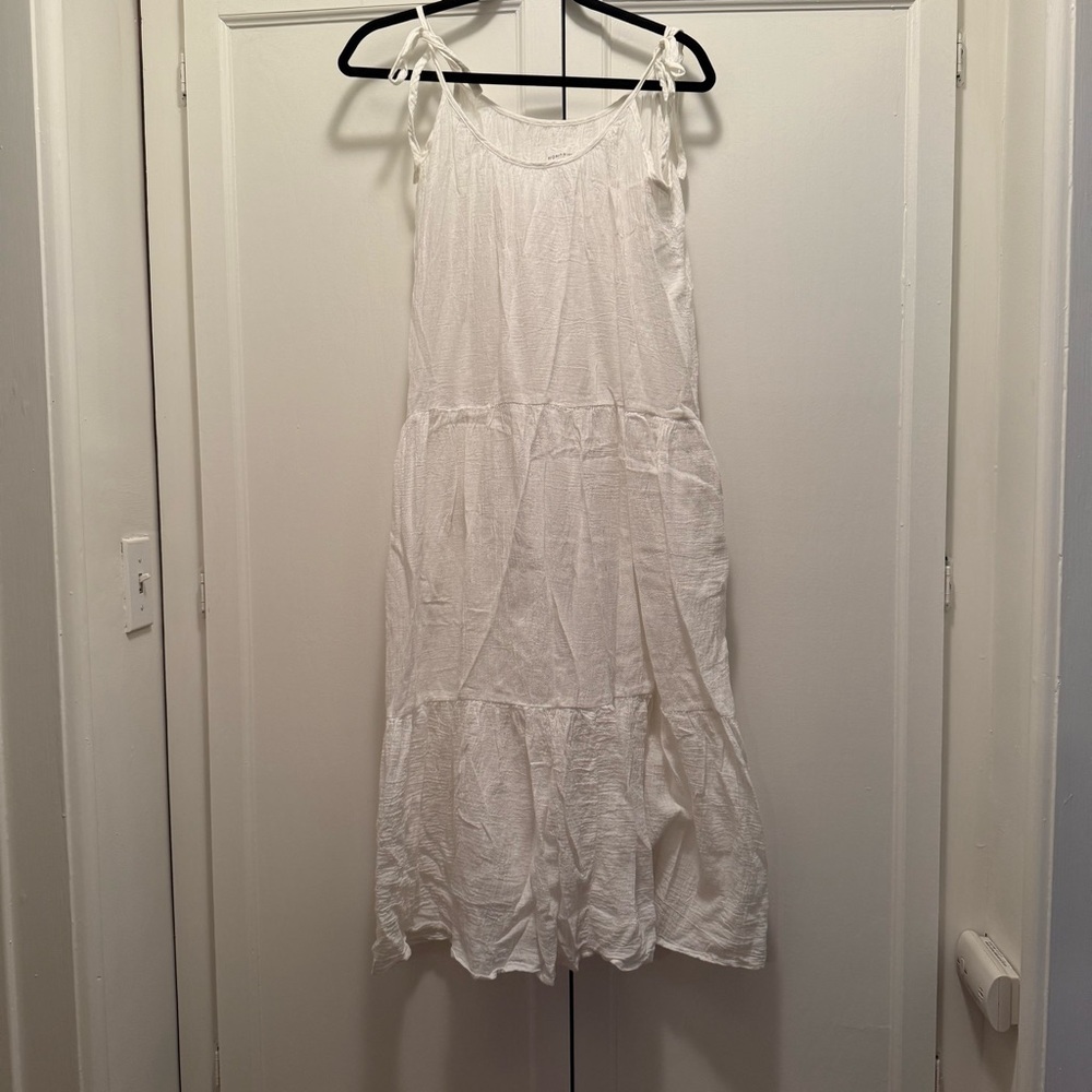 Honorine Cotton Gauze White Sleeveless Dress